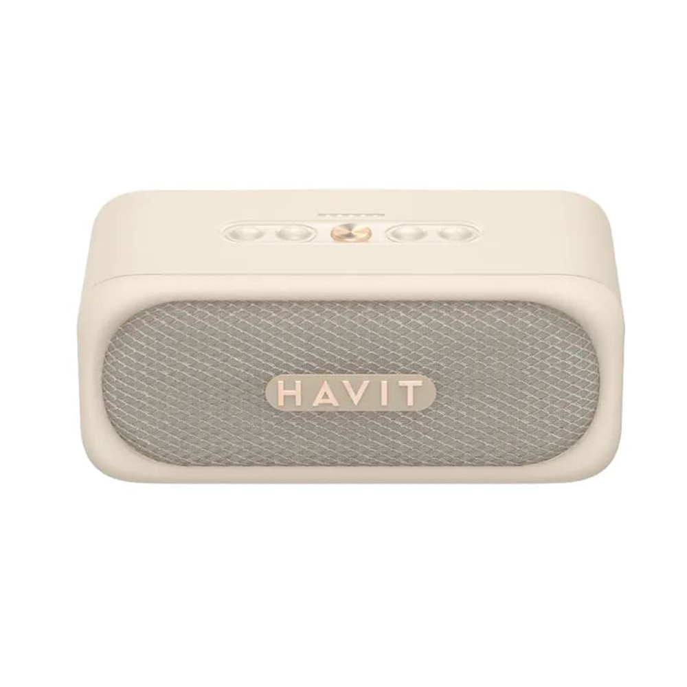 Bluetooth 5.3 безжичен преносим високоговорител, TWS, TF, AUX, Hands-Free Call, IPX7, 2000mAh - Havit (SK905BT) - Бежов