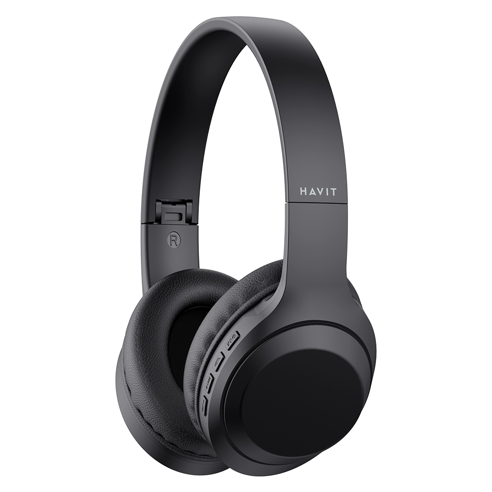 Bluetooth 5.1 безжични слушалки, 200mAh, Type-C, AUX - Havit (H628BT) - черни