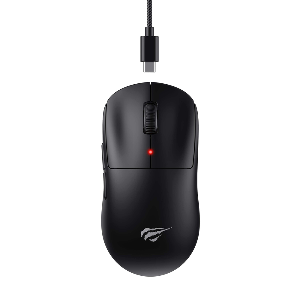 Мишка Fara Fir 2.4GHz, 300mAh, 800/1600/2400/3200/6400/6400/12000 DPI - Havit (MS970WB Pro) - Черна