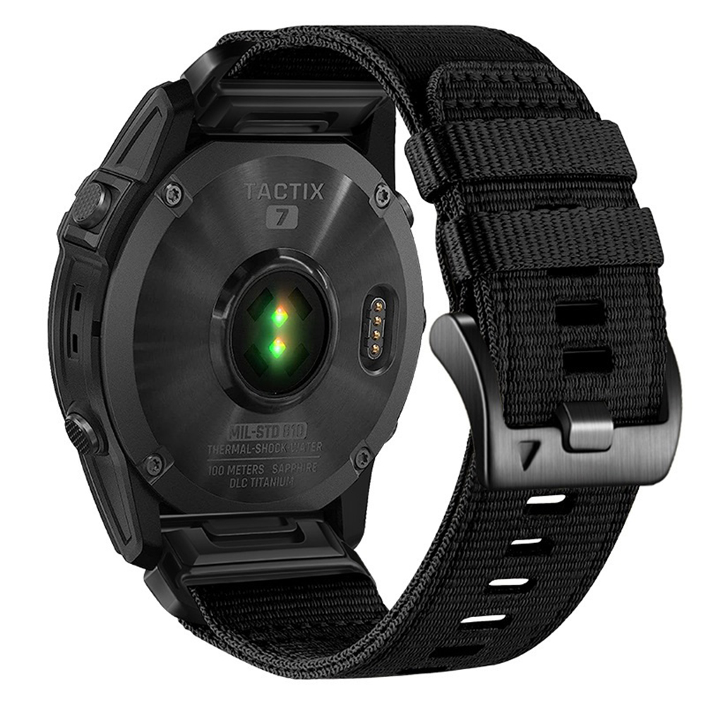 Каишка за Instinct 2S/2S Solar/Approach S70 42mm/fenix 7S Pro Sapphire Solar - Techsuit Каишка за часовник (W070) - Обсидианово черно