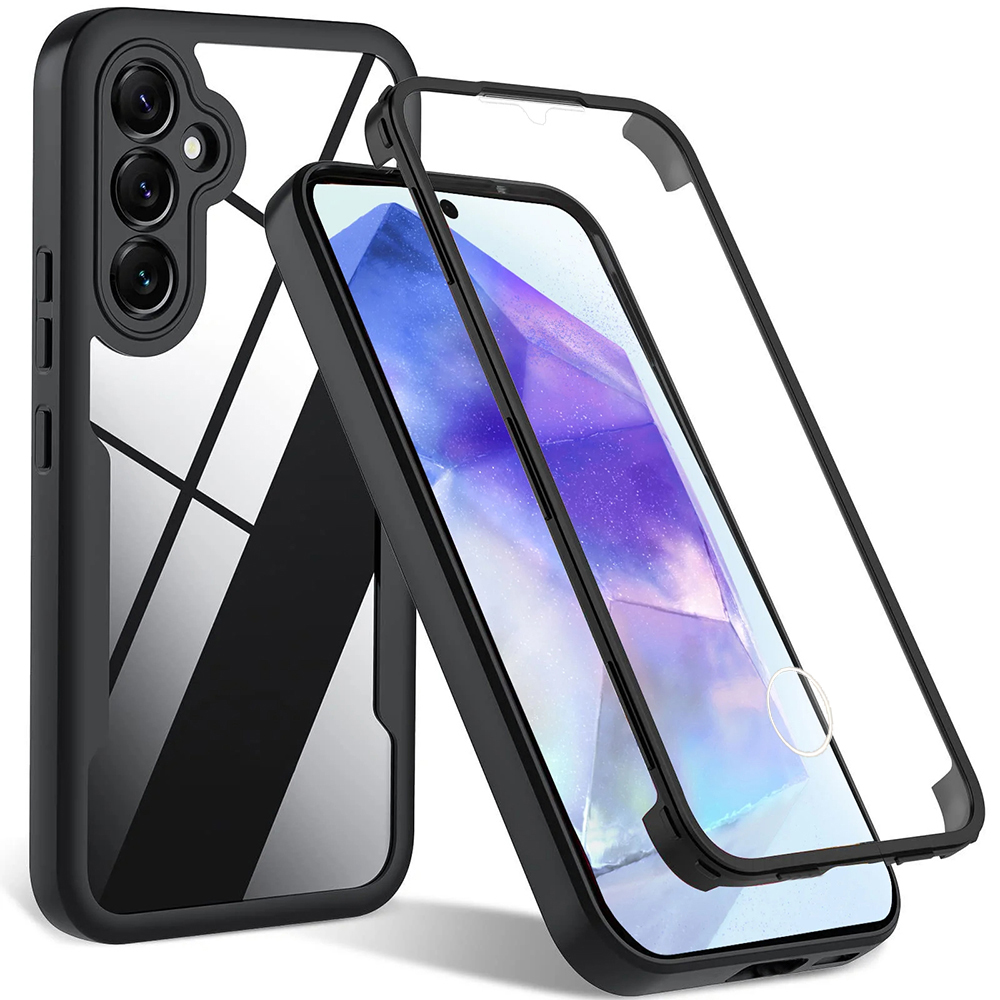 Калъф за Samsung Galaxy A55 5G + Калъф - Techsuit ColorVerse 360 Series - Черен