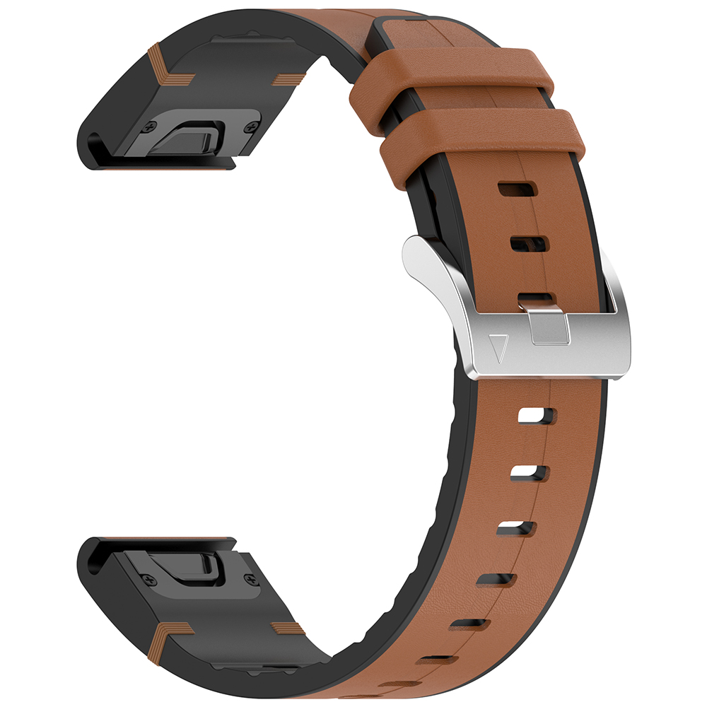 Каишка за Garmin Fenix 3/3 HR/5X/5X Plus/6X/6X Pro/7X/7X Pro Solar - Techsuit Каишка за часовник QuickFit 26 мм (W071) - Кафяв