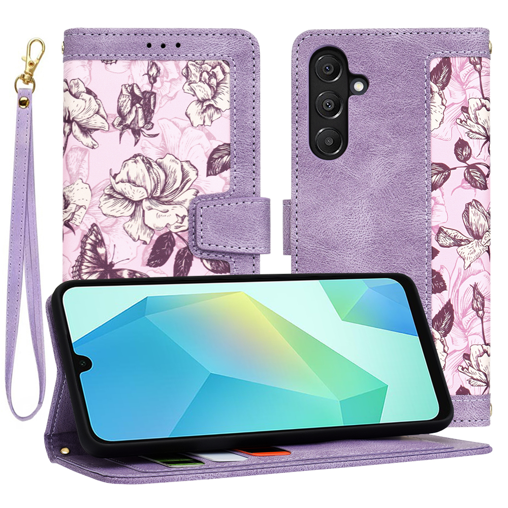 Калъф за Samsung Galaxy A16 4G / A16 5G - Techsuit FlipCraft - Mysterious Лилав