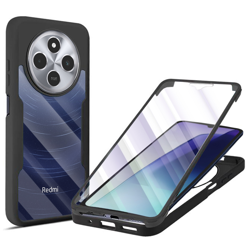 Калъф за Xiaomi Redmi 14C / Poco C75 + Cover - Techsuit ColorVerse 360 Series - Черен