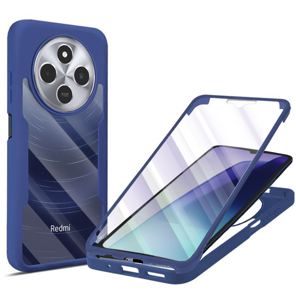 Калъф за Xiaomi Redmi 14C / Poco C75 + калъф - Techsuit ColorVerse 360 Series - Син