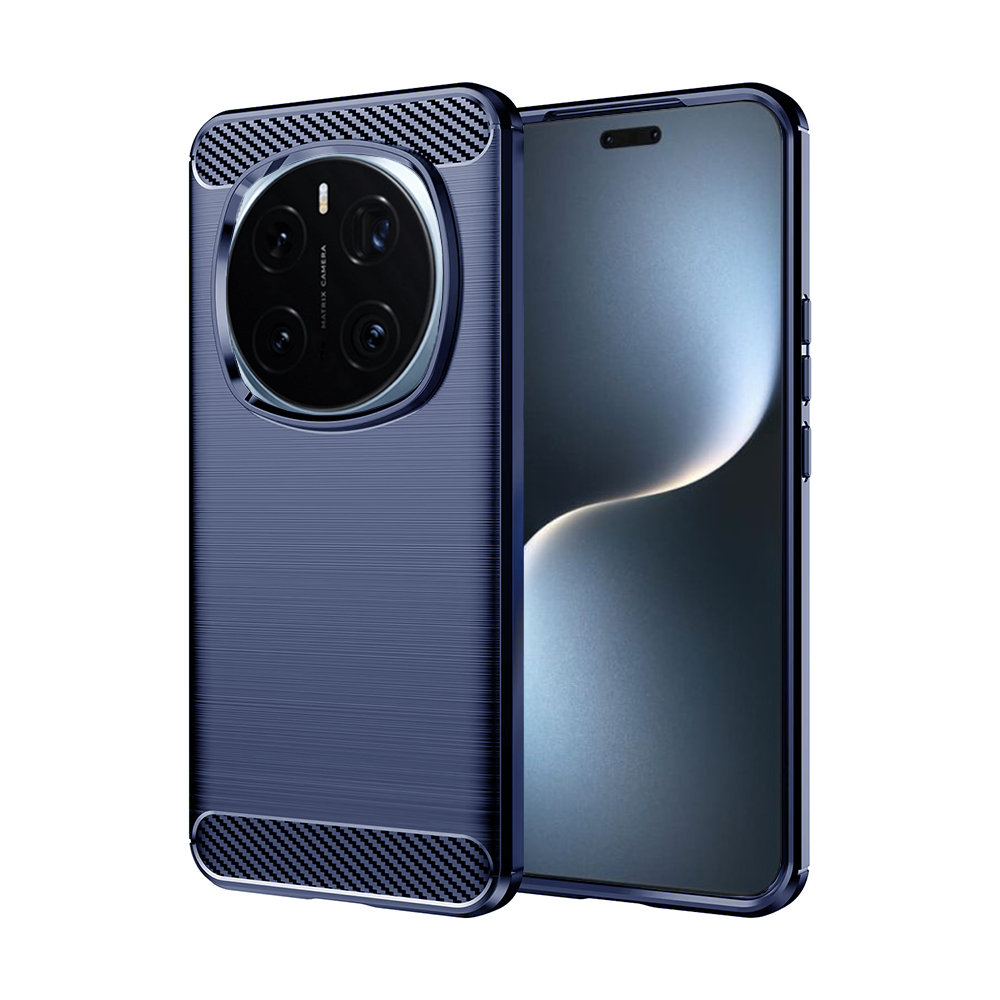 Калъф за Honor Magic7 Pro - Techsuit Carbon Silicone - Син