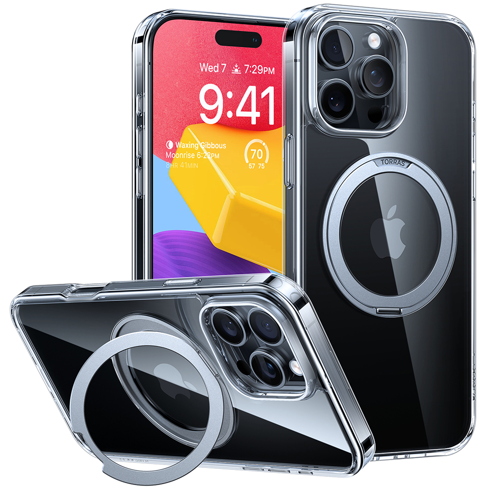 Калъф за iPhone 16 Pro - Torras Ostand Pro MagSafe Series - Прозрачен