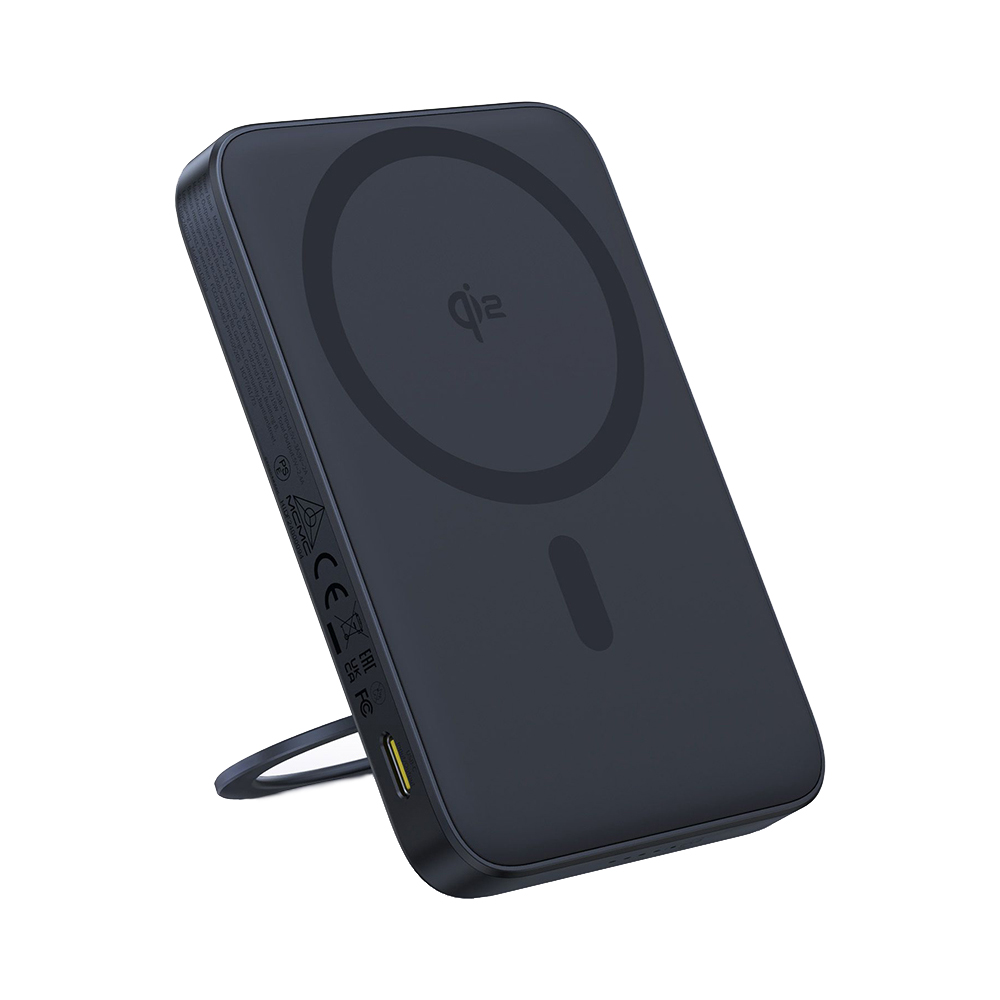 Външна батерия Type-C, Qi2, 20W, 5000mAh, с Type-C кабел - Baseus PicoGo (P10076800213-01) - Черен