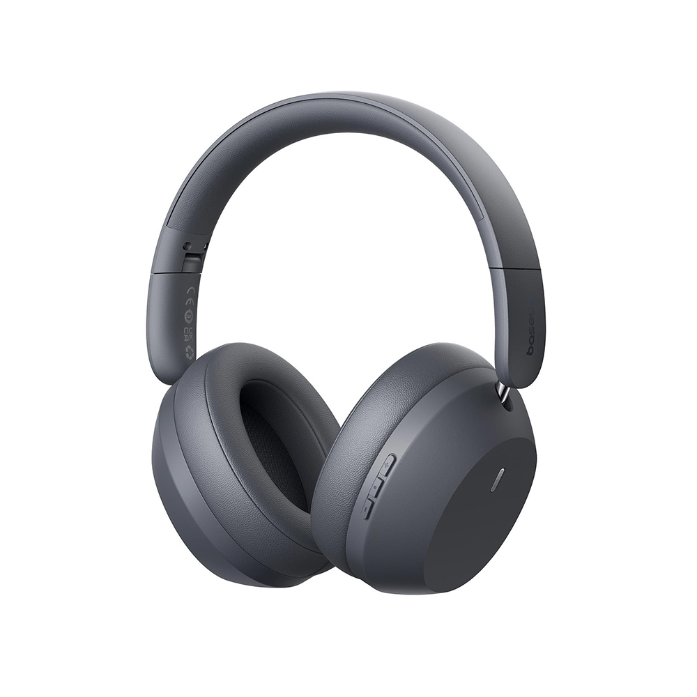 Слушалки за ухо, звукоизолация, Bluetooth 5.3, сгъваеми, Bass 35 Max, Type-C - Baseus Bass 35 Max (A00070800821-00) - Twilight Сив