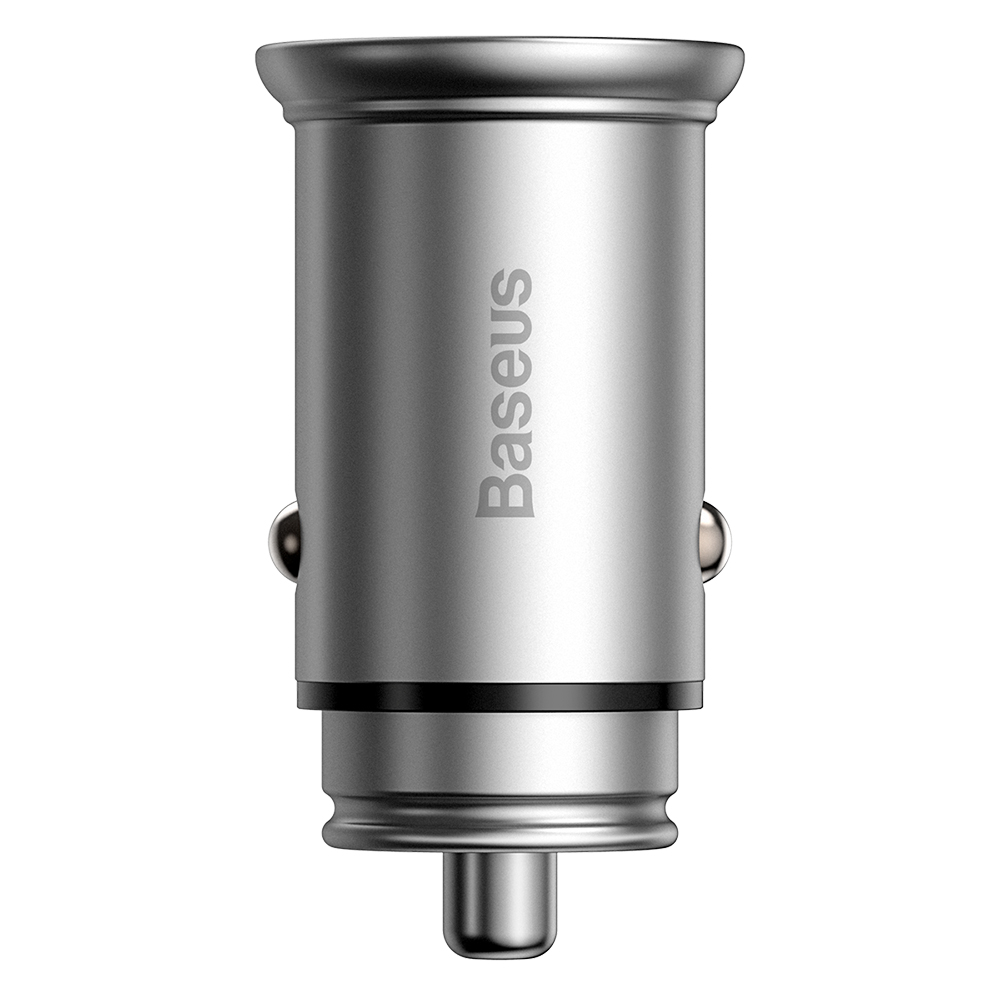 Зарядно за кола Type-C, USB, 30W, Multi Protocol - Baseus Circular Metal (CCALL-BS0S) - Сребрист