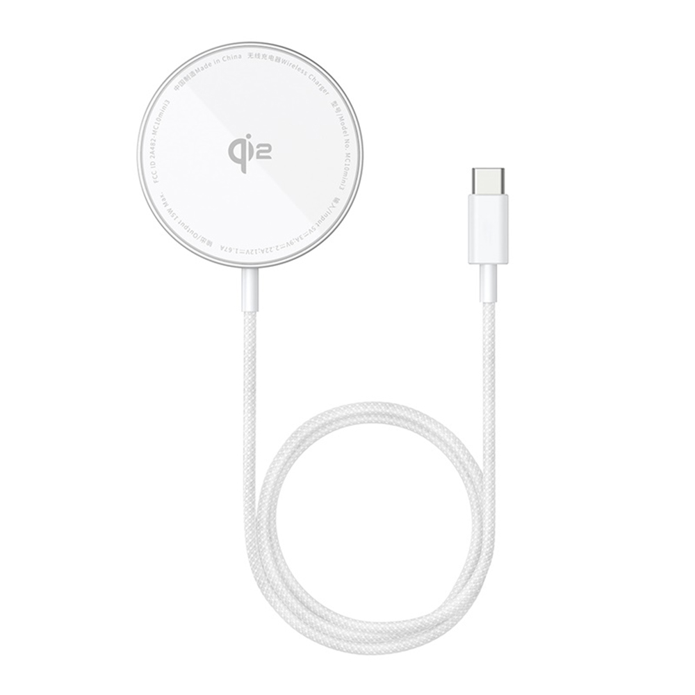Магнитно зарядно устройство, вграден кабел, 15 W, тип C - Baseus Simple Mini4 Air (P10278200200S11-00) - Frost Сребрист