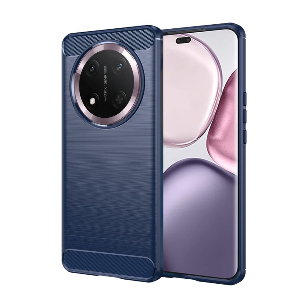 Калъф за Honor Magic7 Lite / X9c - Techsuit Carbon Silicone - Син