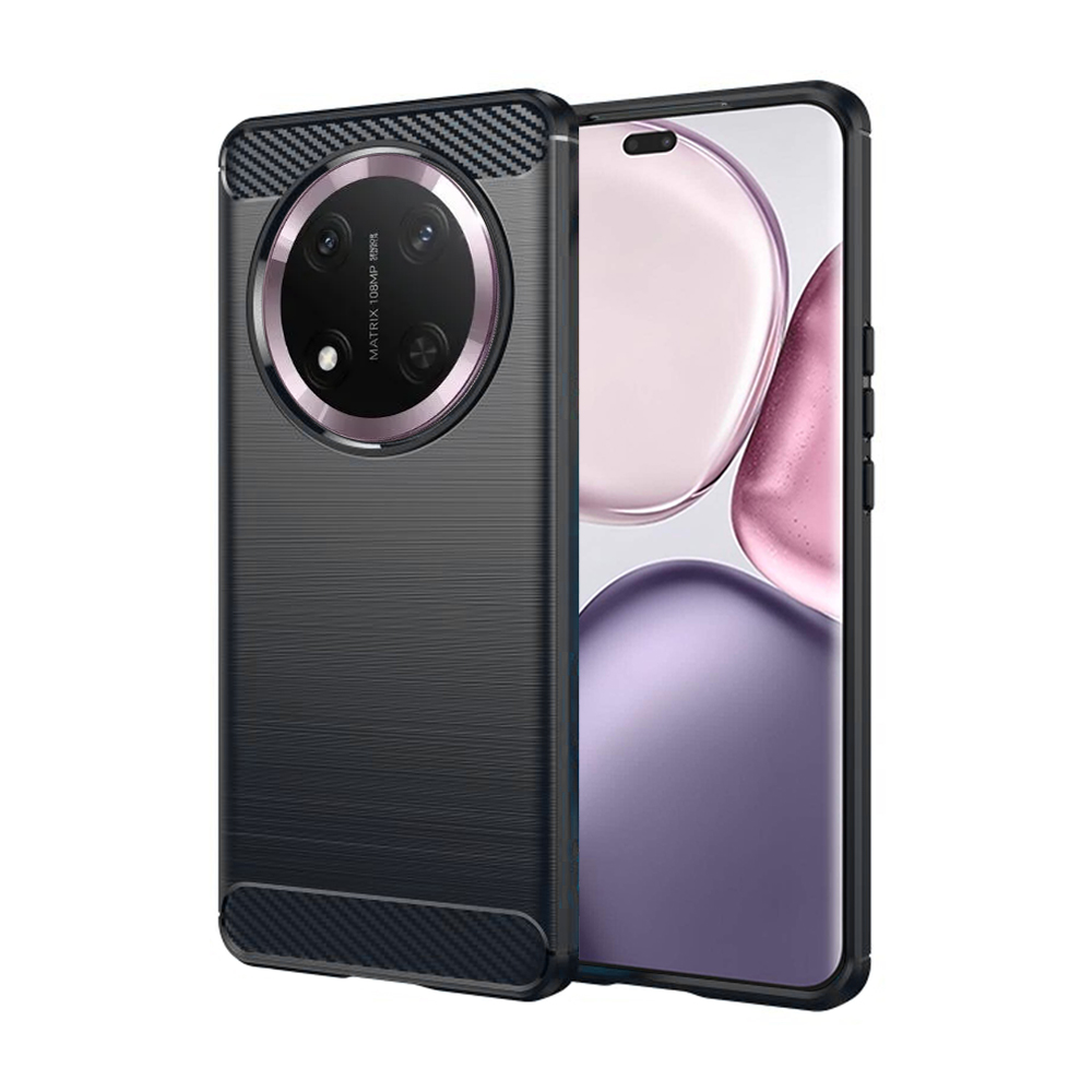 Калъф за Honor Magic7 Lite / X9c - Techsuit Carbon Silicone - Черен