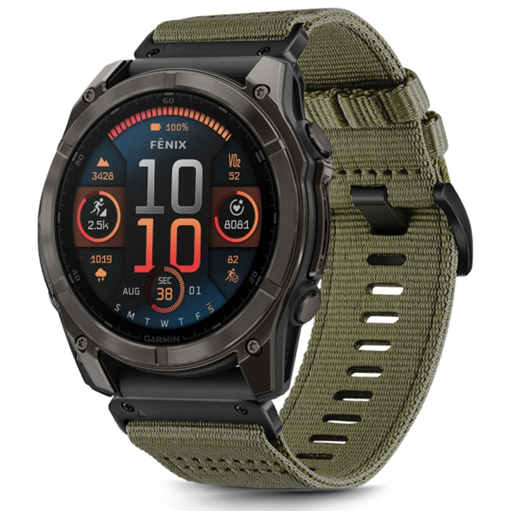 Каишка за Garmin Fenix 5/5 Plus 6/6 Pro/7/Forerunner 935/945/970/Approach S60 - Techsuit Каишка за часовник QuickFit 22mm (W070) - Camo Зелен