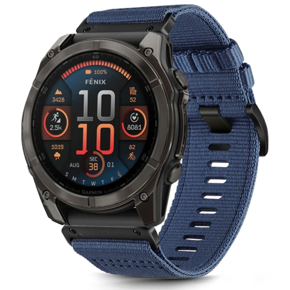 Каишка за Garmin Fenix 5/5 Plus 6/6 Pro/7/Forerunner 945/970/Approach S60 - Techsuit Каишка за часовник QuickFit 22mm (W070) - Nightshade Син
