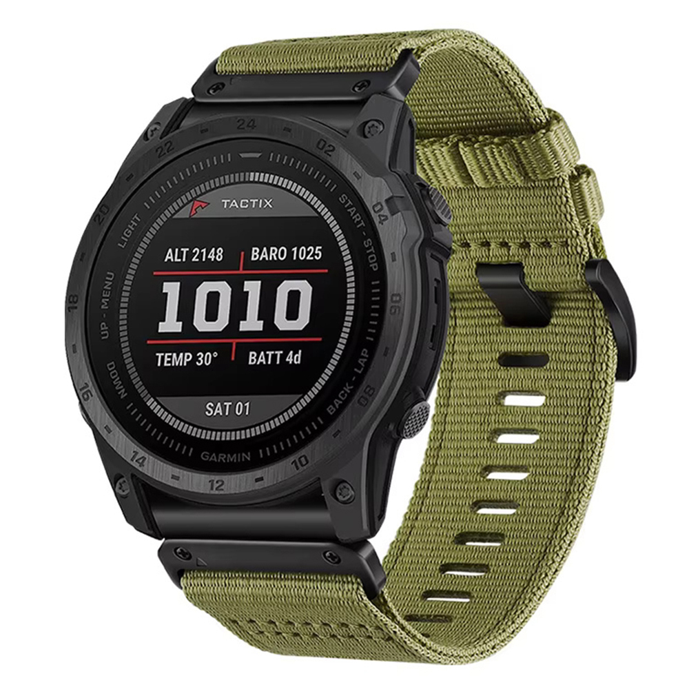 Каишка за часовник за Garmin Fenix 5/5 Plus 6/6 Pro/7/Forerunner 935/945/970/Approach S60 - Techsuit Каишка за часовник QuickFit 22mm (W070) - Зелен Dew