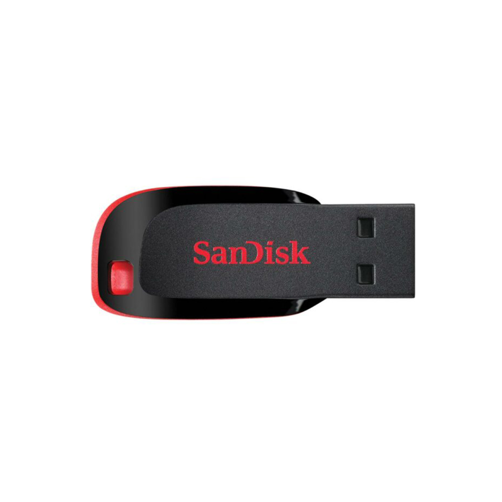 Memory Stick 64GB, USB 2.0 - SanDisk (SDCZ50-064G-B35) - черен / червен