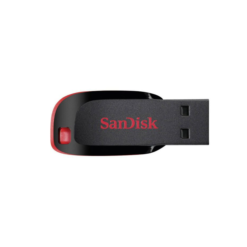 Memory Stick 128GB, USB 2.0 - SanDisk (SDCZ50-128G-B35) - черен / червен