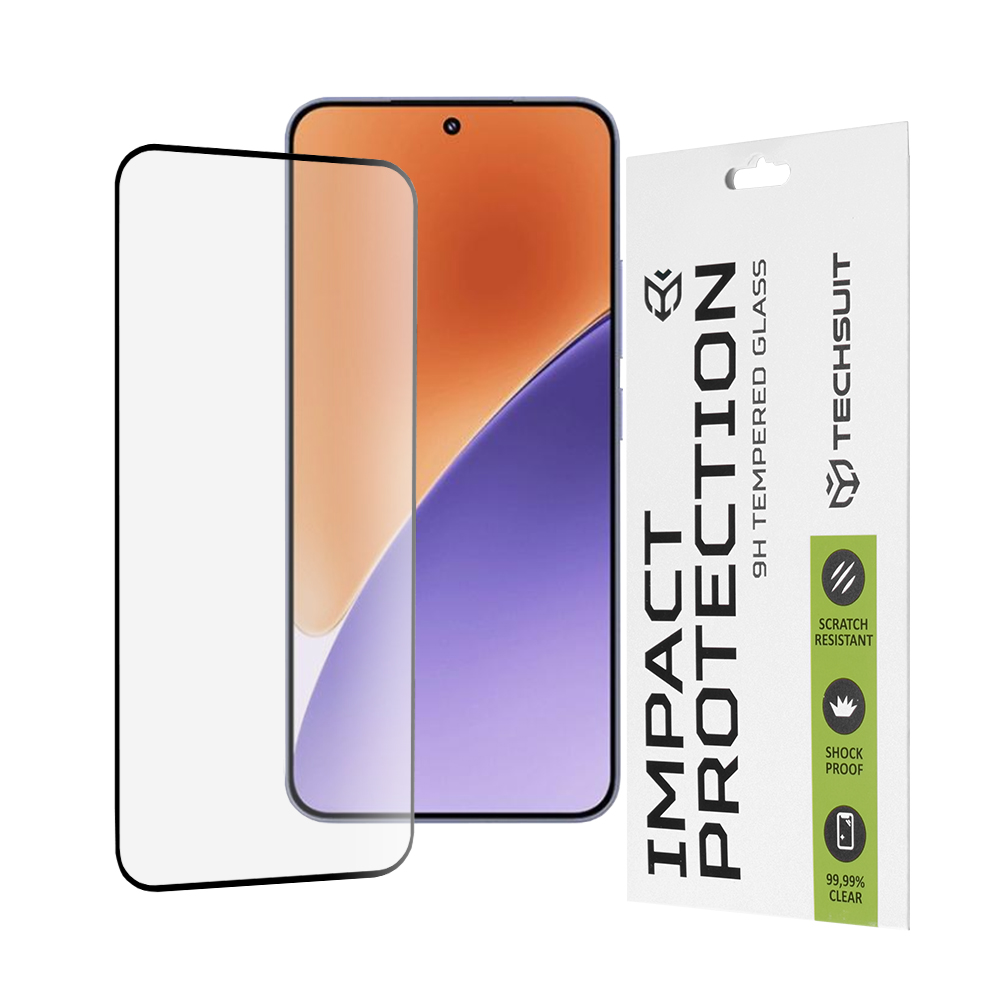 Калъф за Xiaomi 15 - Techsuit 111D Full Cover / Full Glue Glass - Черен