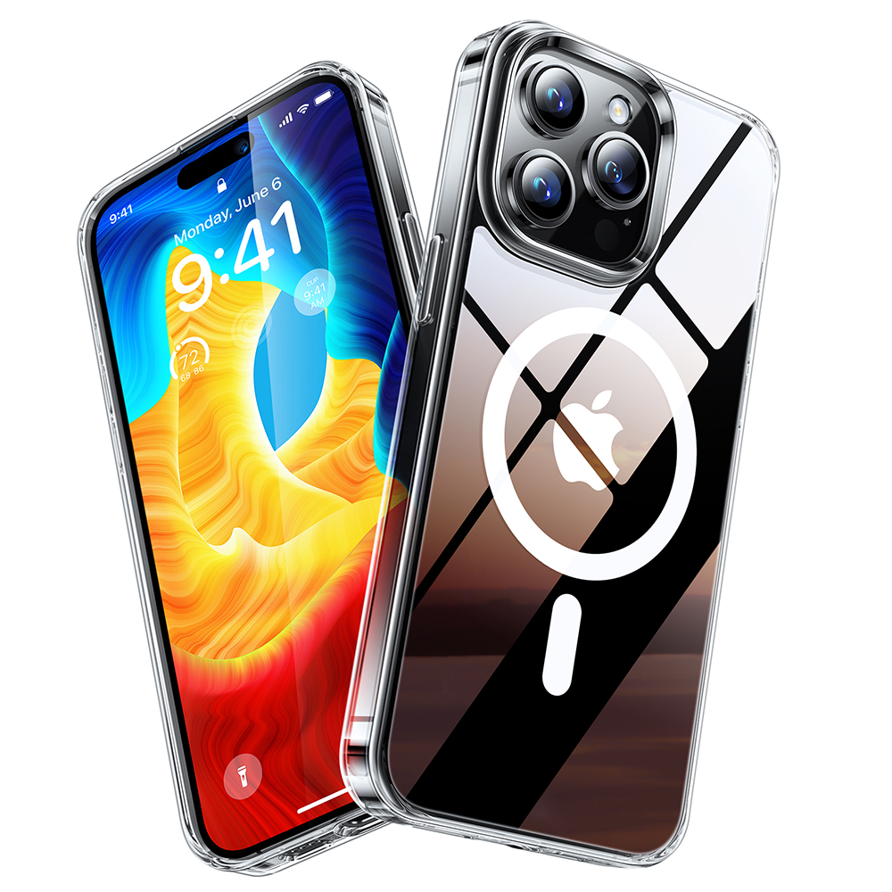 Калъф за iPhone 15 Pro Max - Torras Diamond MagSafe Series - Прозрачен