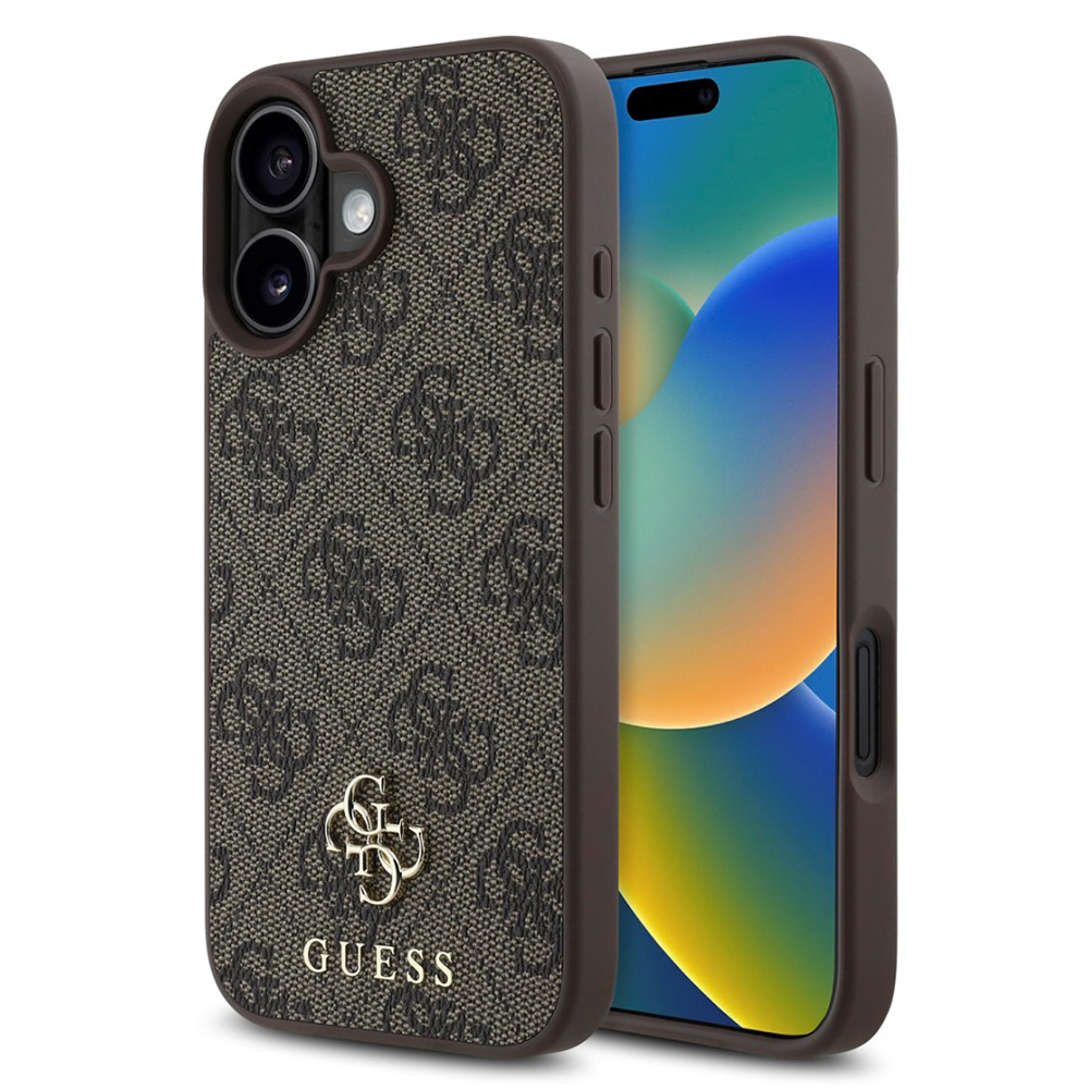 Калъф за iPhone 16 - Guess Hardcase 4G Classic MagSafe (GUHMP16SP4SM4MW) - Кафяв