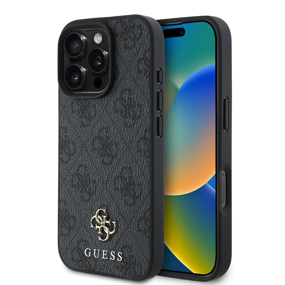Калъф за iPhone 16 Pro - Guess Hardcase 4G Classic MagSafe (GUHMP16LP4SM4MK) - Черен