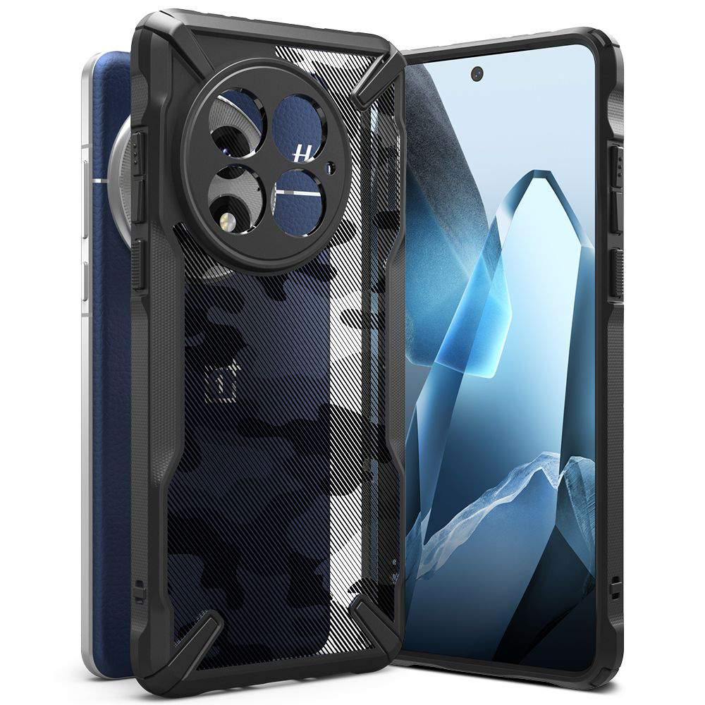 Калъф за OnePlus 13 - Ringke Fusion X Design - Camo Черен