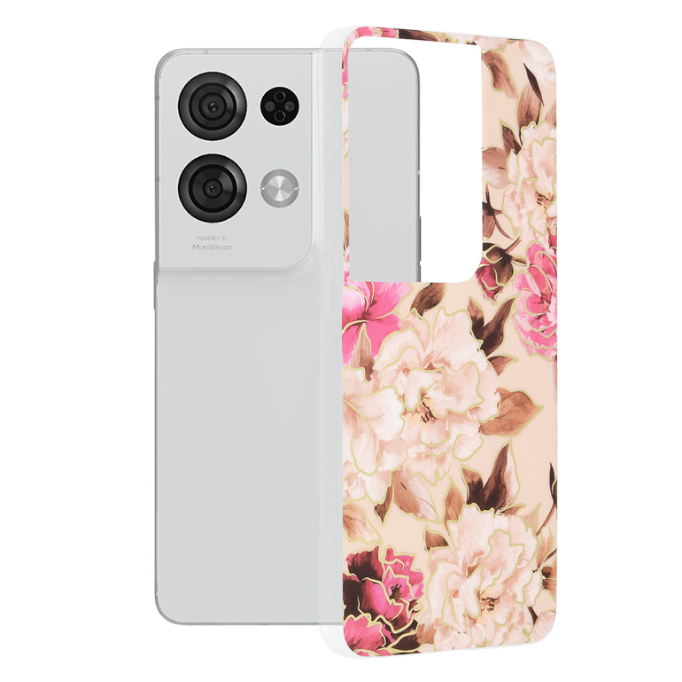 Калъф за Oppo Reno8 Pro - Techsuit Marble Series - Mary Berry Nude