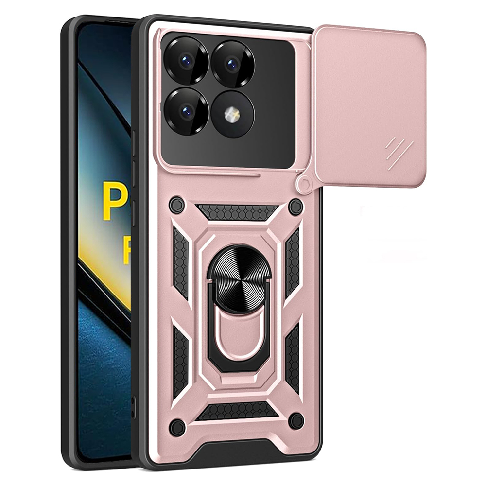Калъф за Xiaomi Poco F6 Pro - Techsuit CamShield Series - Розово злато