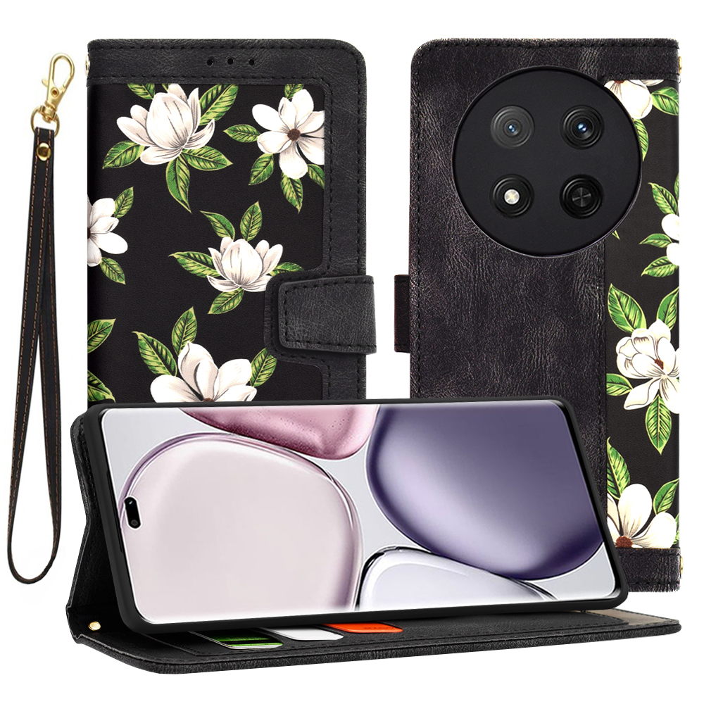 Калъф за Honor Magic7 Lite / X9c - Techsuit FlipCraft - Flowers of the Dawn