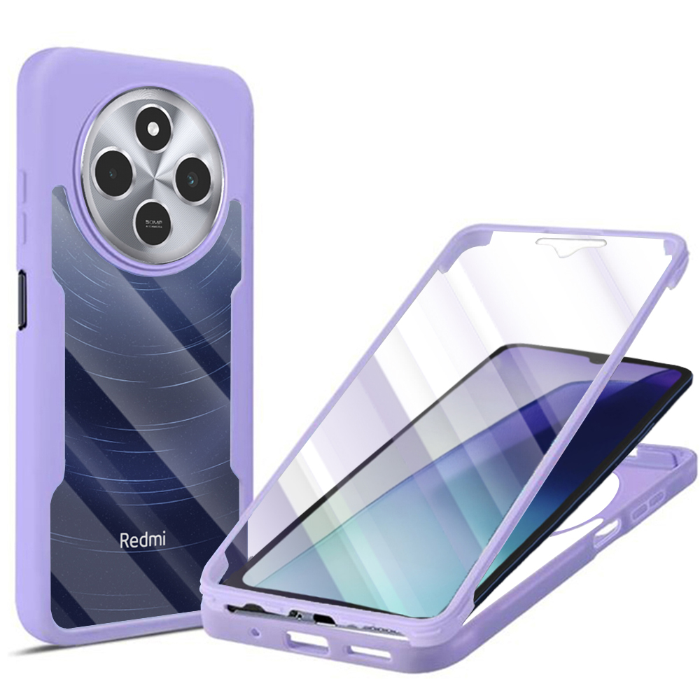 Калъф за Xiaomi Redmi 14C / Poco C75 + капак - Techsuit ColorVerse 360 Series - Лилав
