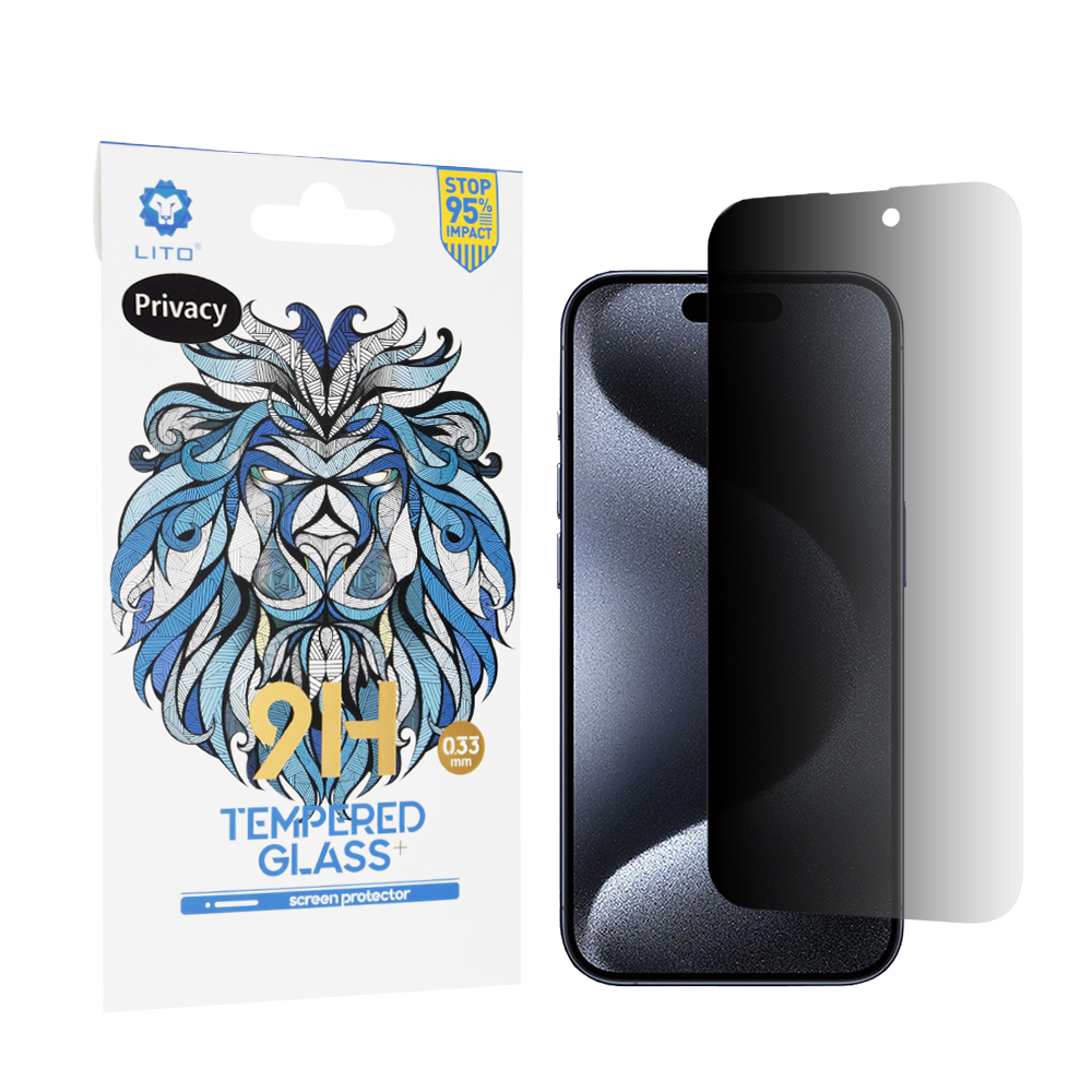 Калъф за iPhone 15 Pro - Lito 2.5D Classic Glass - Privacy