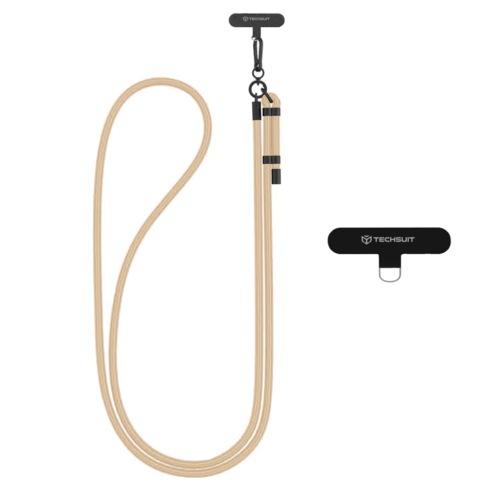 Връзка за телефон - Techsuit Rope Crossbody Strap (RCS1-08) - Шампанско Mist