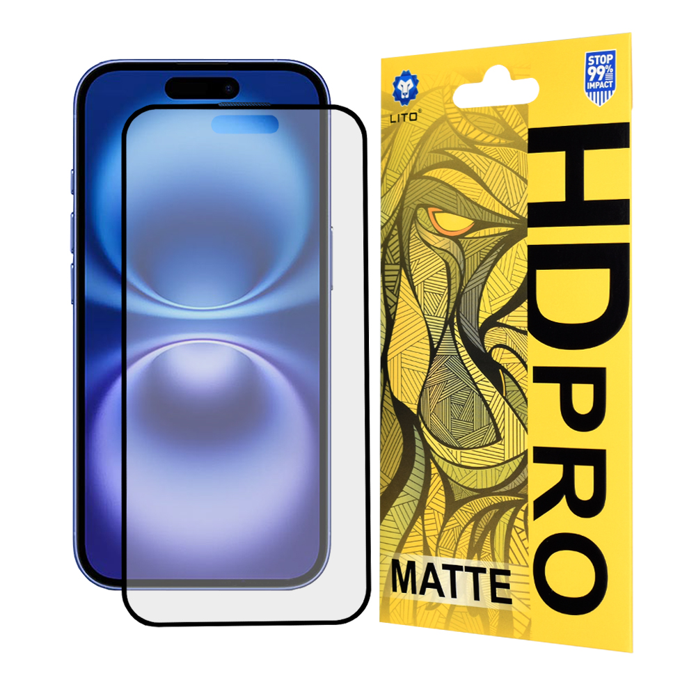 Калъф за iPhone 16 - Lito HD Pro Matte - Черен