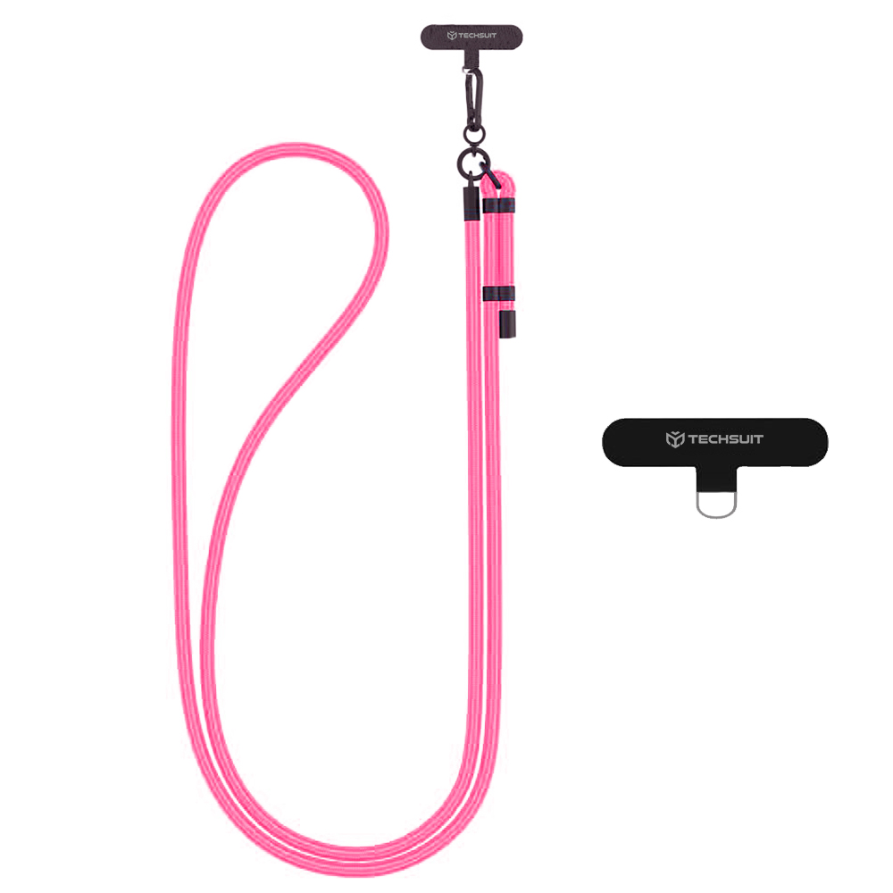 Snur pentru Telefon - Techsuit Rope Crossbody Strap (RCS1-05) - Hot Розов