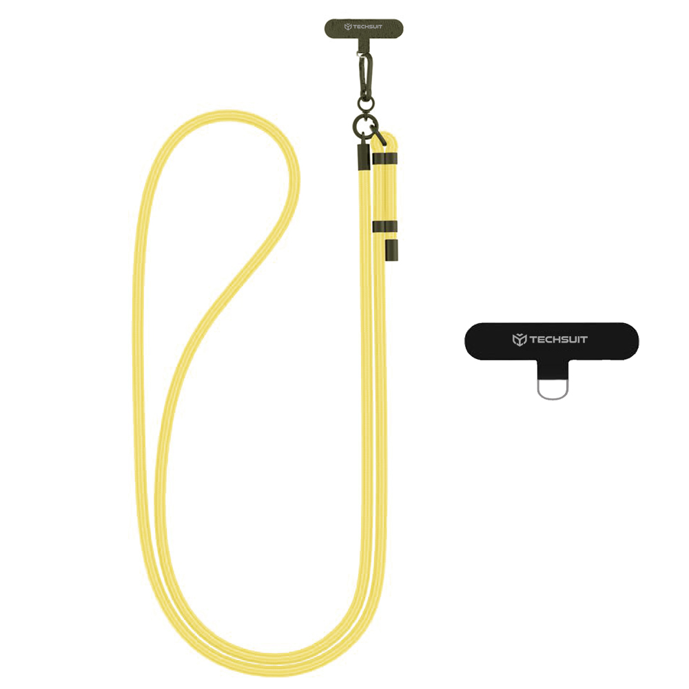 Връзка за телефон - Techsuit Rope Crossbody презрамка (RCS1-75) - слънчогледово жълто