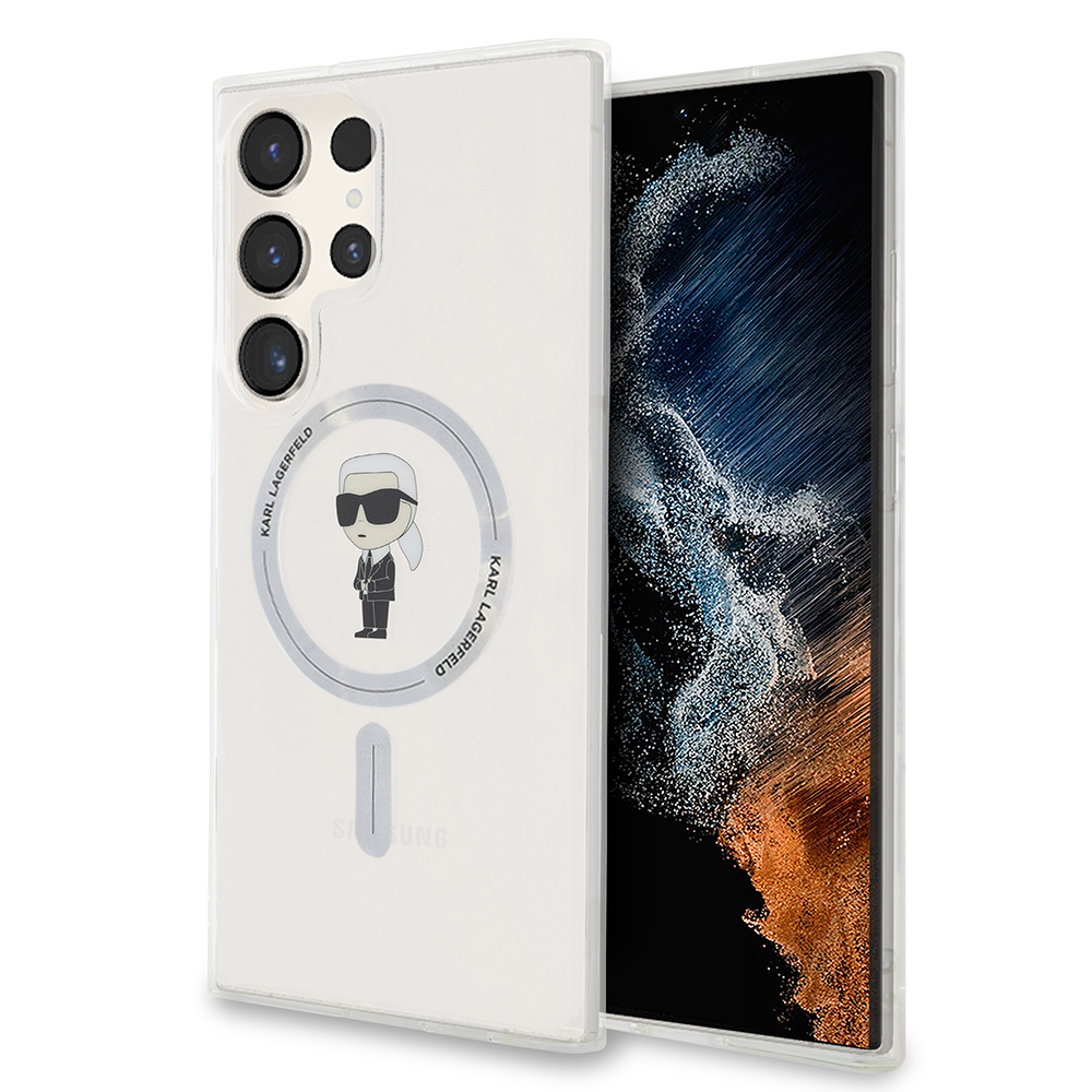 Калъф за Samsung Galaxy S24 Ultra - Karl Lagerfeld IML MagSafe (KLHMS24LHHFCKNOT) - Прозрачен Иконик