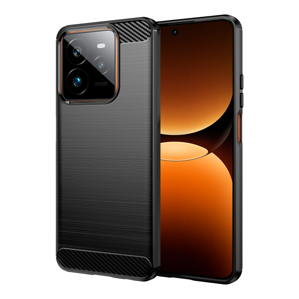 Калъф за Realme GT 7 Pro - Techsuit Carbon Silicone - Черен