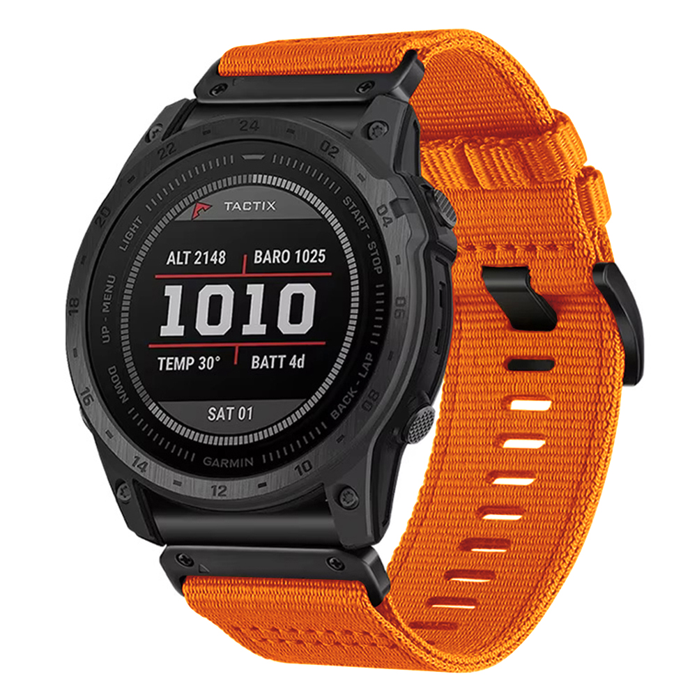 Каишка за часовник за Garmin Fenix 5/5 Plus 6/6 Pro/7/Forerunner 945/970/Approach S60 - Techsuit Каишка за часовник QuickFit 22mm (W070) - Оранжев Blossom