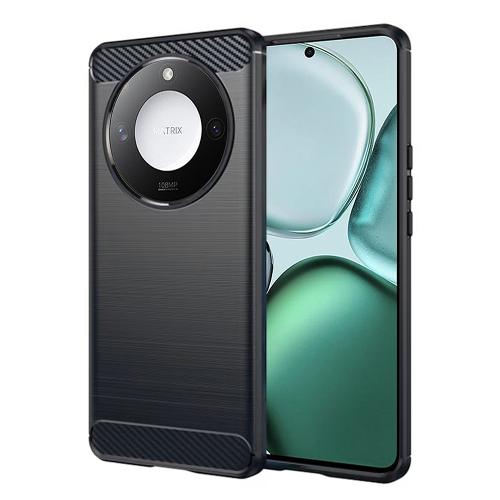 Калъф за Honor X9c Smart - Techsuit Carbon Silicone - Черен