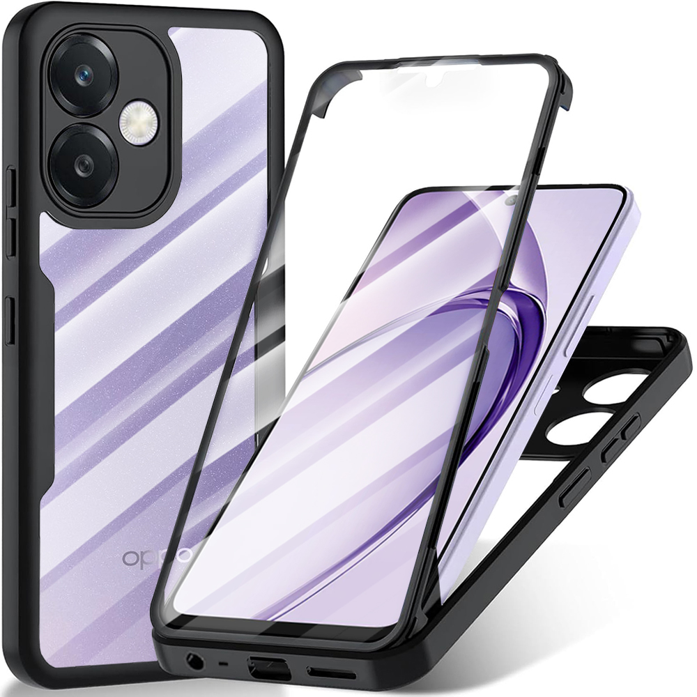 Калъф за Oppo A40 4G / A60 5G + капак - Techsuit ColorVerse 360 Series - Черен