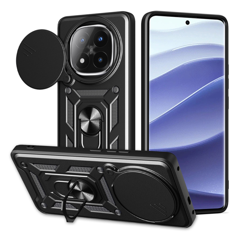 Калъф за Xiaomi Redmi Note 14 Pro+ 5G - Techsuit CamShield Series - Черен