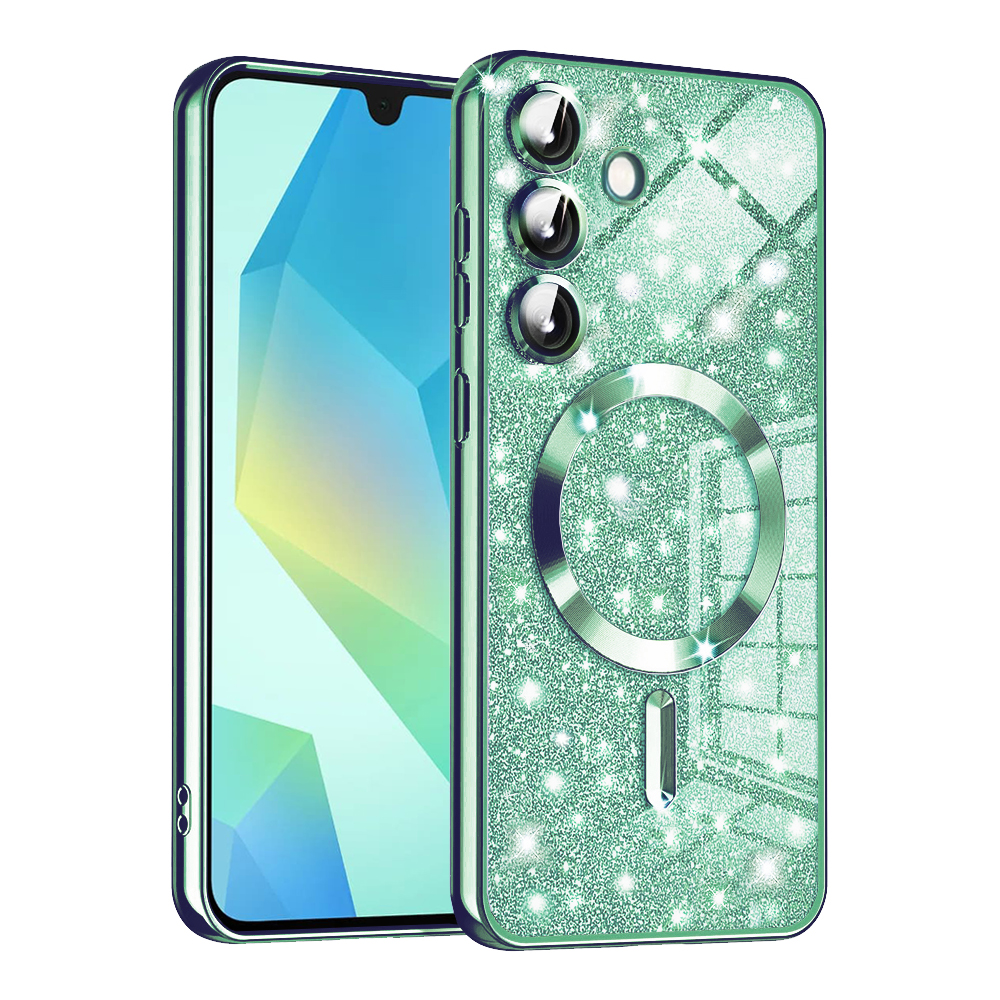 Калъф за Samsung Galaxy A16 4G / A16 5G - Techsuit Luxury Glitter MagSafe - Светлозелен