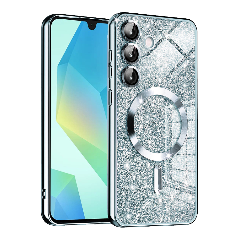 Калъф за Samsung Galaxy A16 4G / A16 5G - Techsuit Luxury Glitter MagSafe - Светлосин