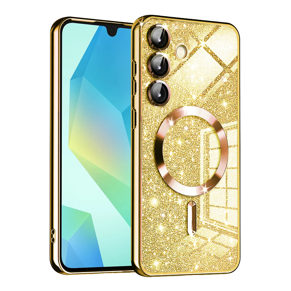 Калъф за Samsung Galaxy A16 4G / A16 5G - Techsuit Luxury Glitter MagSafe - Златен