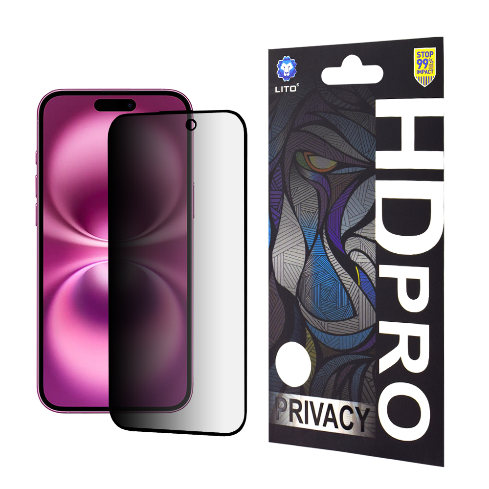 Калъф за iPhone 16 Plus - Lito HD Pro Privacy - Черен