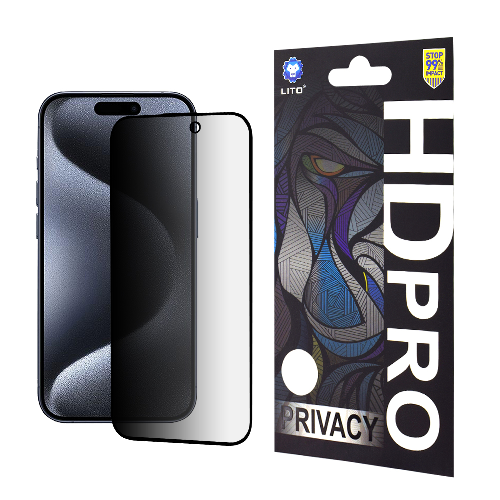 Калъф за iPhone 15 Pro - Lito HD Pro Privacy - Черен