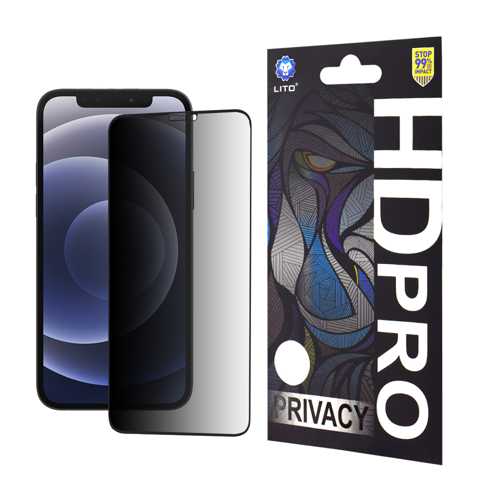 Калъф за iPhone 12 / iPhone 12 Pro - Lito HD Pro Privacy - Черен