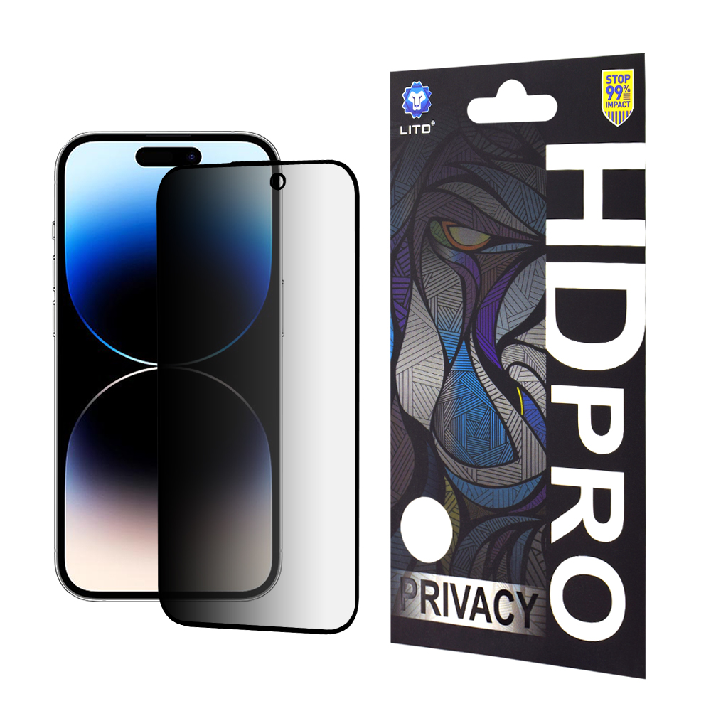 Калъф за iPhone 14 Pro - Lito HD Pro Privacy - Черен