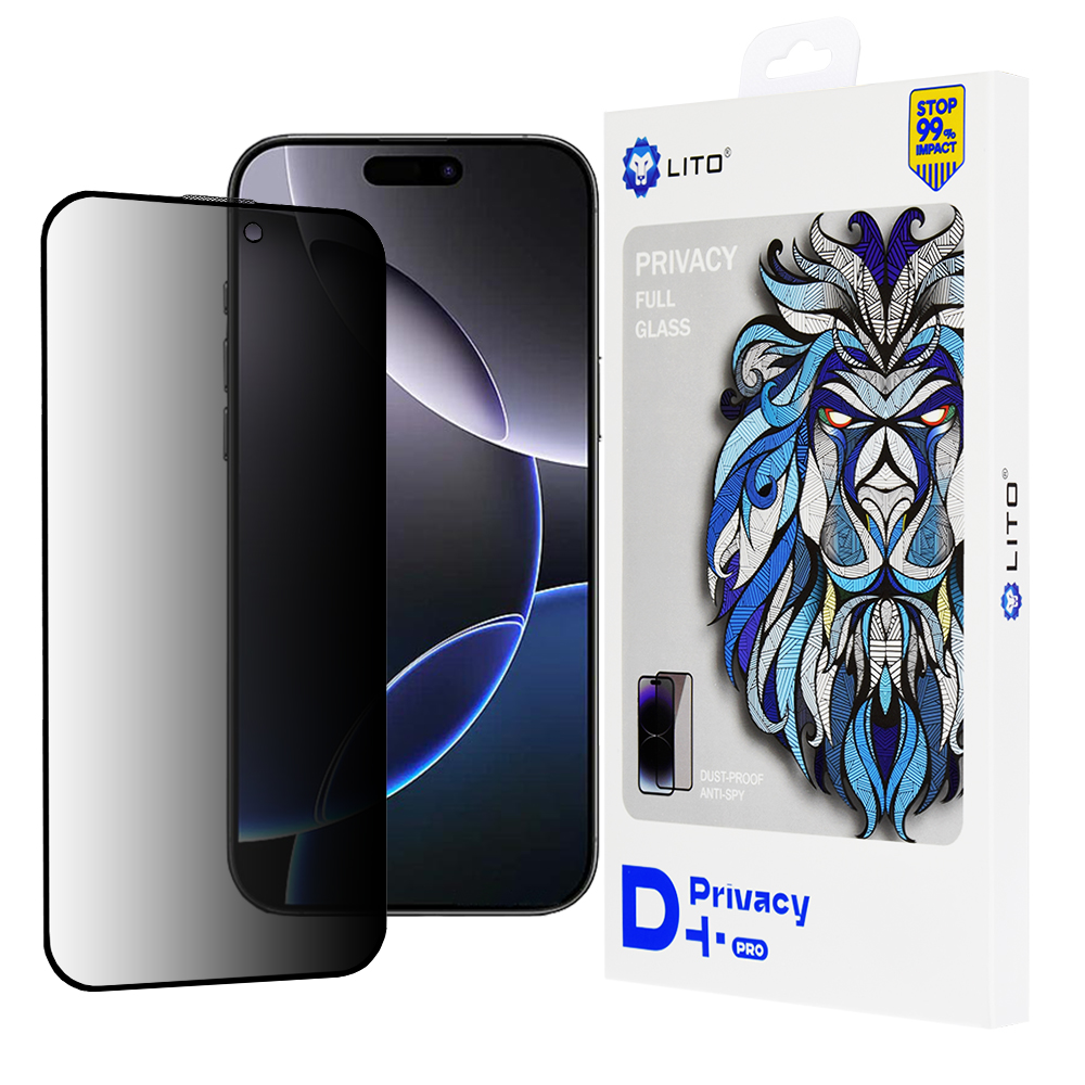 Калъф за iPhone 16 Pro Max - Lito D+ Pro Privacy - Черен